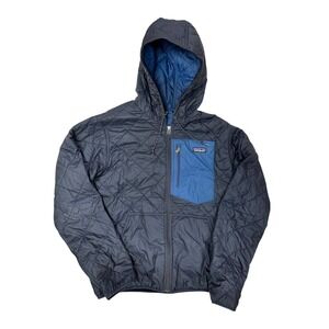 Patagonia Men's Diamond Quilted Bomber Hoody Jacket New Navy Clement Blue Sz M